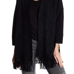 NWT Velvet Graham Spencer Faux Suede Fringe Jacket